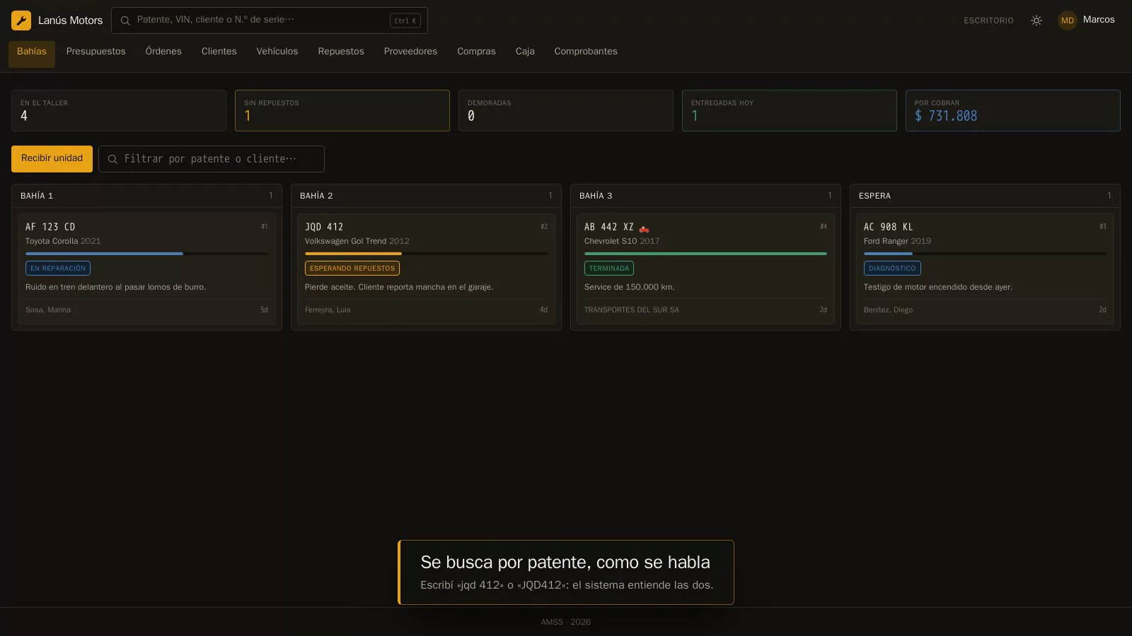 Torque · Gestión de taller